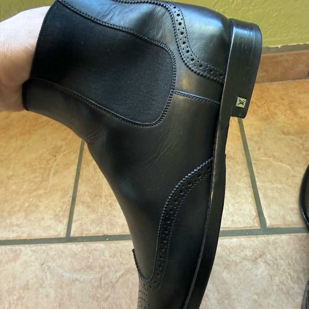 Louis Vuitton Black Men's Chelsea Brogue Boots vintage - Picture 6 of 8
